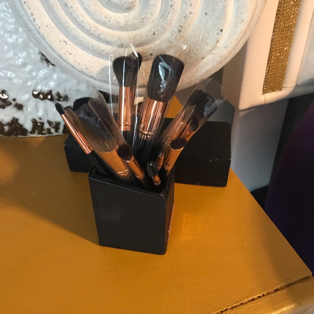 Rose Gold 13 Piece Brush Set w/Holder (NewandUsed)